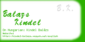 balazs kindel business card